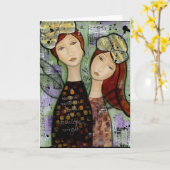 Mijn moeder, mijn dochter Wenskaart Kaart (Gele Bloem)