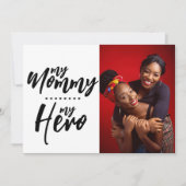 Mijn Moeder Mijn Held | Foto Moederdag Feestdagenkaart (Voorkant)