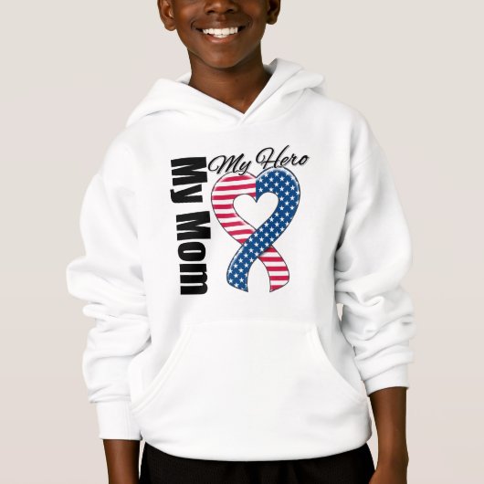 Mijn moeder Mijn Hero Patriotic USA Ribbon (Voorkant)