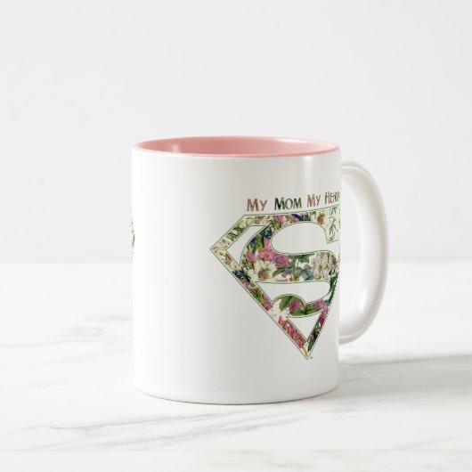 Mijn moeder Mijn Hero Tweekleurige Koffiemok (Voorkant rechts)
