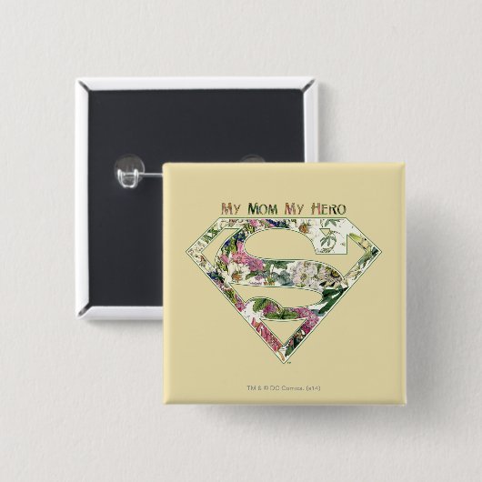 Mijn moeder Mijn Hero Vierkante Button 5,1 Cm (Voorkant /achterkant)