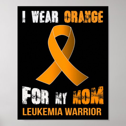 MIJN MOEDER MIJN LEUKEMIE KRIJGER Leukemie Bewustz Poster (Voorkant)
