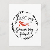 Mijn moeder, mijn vriend feestdagenkaart (Voorkant)