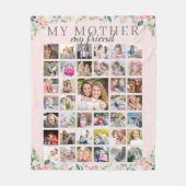 MIJN MOEDER MIJN VRIEND Fotocollage Moeder Dochter Fleece Deken (Voorkant)