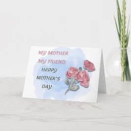 Mijn Moeder Mijn Vriendin Feestdagen Kaart