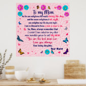 Mijn moeder, Moederdag cadeautjes van een dochter Poster (Keuken)