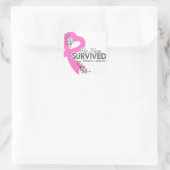 Mijn moeder overlevende borstkanker vierkante sticker (Tas)