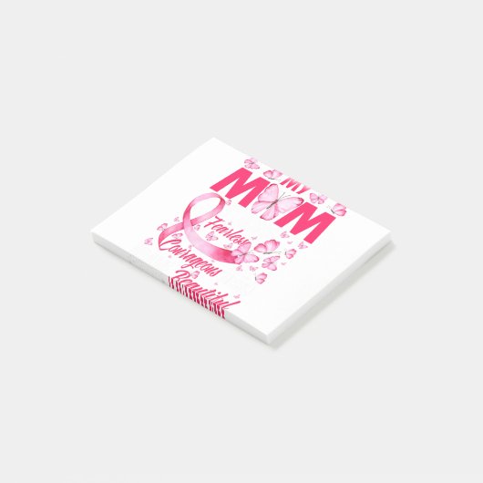 Mijn moeder roze lint-baarmoederhalskanker post-it® notes (Schuin)