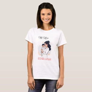 Mijn Moeder Super Moeder Moederdag Schattige Baby T-shirt