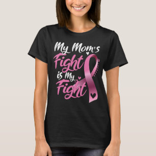 Mijn moeder vecht is mijn brandwustheid voor borst t-shirt