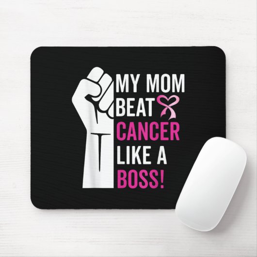 Mijn moeder versloeg borstkanker als een baas krij muismat (Met muis)
