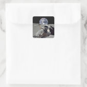 Mijn moeder vierkante sticker (Tas)