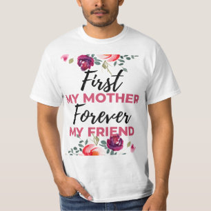 Mijn moeder voor altijd mijn vriend zwart t-shirt