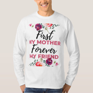 Mijn moeder voor altijd mijn vriend zwart t-shirt