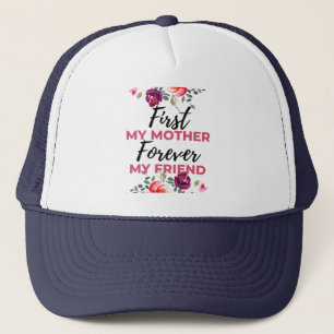 Mijn moeder voor altijd mijn vriend zwart trucker pet