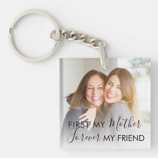 Mijn moeder voor altijd mijn vriendenkinderfoto sleutelhanger (voorkant)