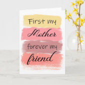 Mijn moeder voor altijd voor mijn vriend kaart (Gele Bloem)