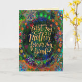 Mijn moeder voor de eerste keer, mijn vriend voor  kaart (Gele Bloem)