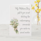 Mijn Moederdag cadeau aan jou met leuke social med Kaart (Gele Bloem)