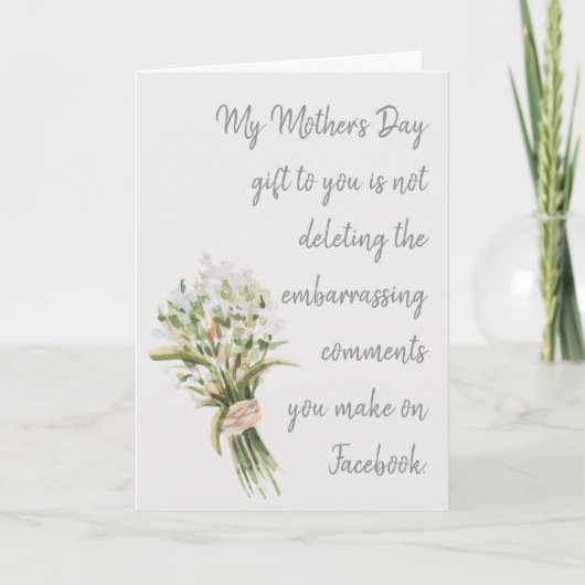 Mijn Moederdag cadeau voor jou Kaart (Voorkant)