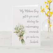 Mijn Moederdag cadeau voor jou Kaart (Gele Bloem)