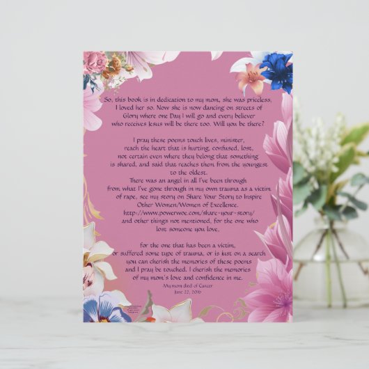 Mijn moeders gepersonaliseerd papier (Staand voorkant)