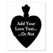 Mijn moeder's hart vormige medaillon silhouet kuns rubberstempel (Afrduk)