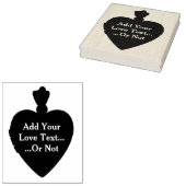 Mijn moeder's hart vormige medaillon silhouet kuns rubberstempel (Gestempeld)
