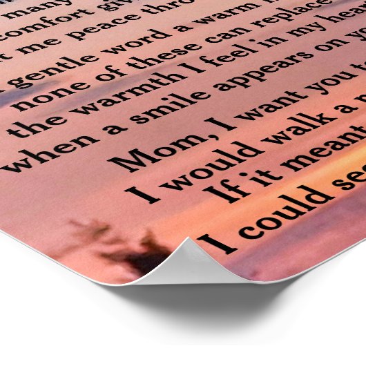 MIJN MOEDER'S KLEINE POSTER (Hoek)