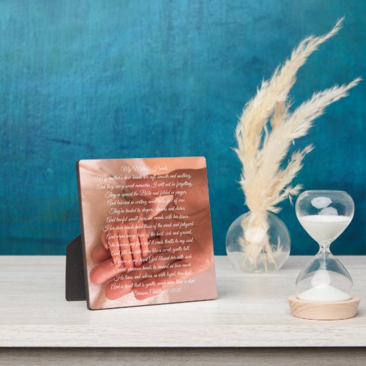 Mijn moeders poem Plaque Fotoplaat (Insitu)