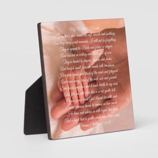 Mijn moeders poem Plaque Fotoplaat (Voorkant)