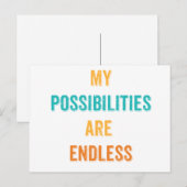 Mijn mogelijkheden zijn eindeloze bevestiging Brie Briefkaart (Voorkant / Achterkant)