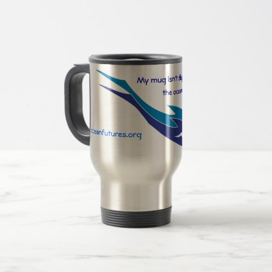 Mijn mok is niet wegwerpbaar - Travel Mug (Voorkant links)