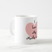 Mijn mokka latte koffiemok lief (Voorkant links)