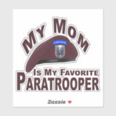 Mijn MOM is mijn favoriete paratrooper Sticker (Vel)
