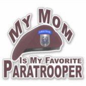 Mijn MOM is mijn favoriete paratrooper Sticker (Voorkant)