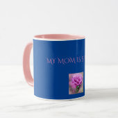 'MIJN MOM IS SPECIALE' roze roze roze/blauwe mok m (Voorkant links)