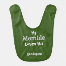 Mijn Mombie houdt van me Green Baby Bib