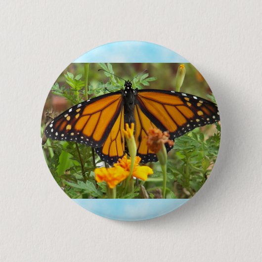 Mijn Monarch Butterfly-knop Ronde Button 5,7 Cm (Voorkant)