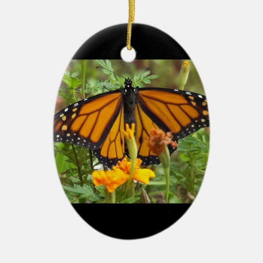 Mijn Monarch Butterfly-ovaal siermiddel Keramisch Ornament (Voorkant)