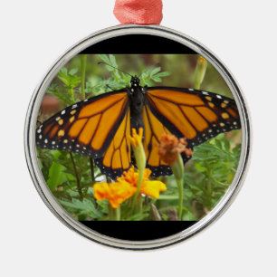 Mijn Monarch Butterfly-premieronde-kaneelvormig Metalen Ornament