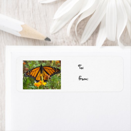 Mijn Monarch Vlinder-kerst label (Insitu)