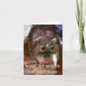 Mijn mond wassen met zeep verontschuldiging kaart (Voorkant)