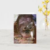 Mijn mond wassen met zeep verontschuldiging kaart (Gele Bloem)