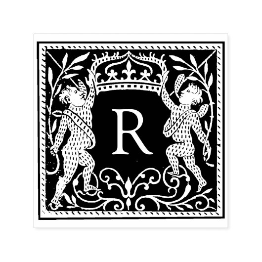 Mijn Monogram Regal Renaissance Custom Letter Zelfinktende Stempel (Design)
