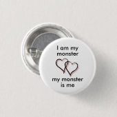 Mijn Monster-knop Ronde Button 3,2 Cm (Voorkant /achterkant)