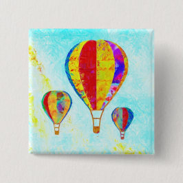 Mijn mooie ballonnen knop vierkante button 5,1 cm