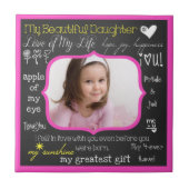 Mijn mooie dochter keramische foto Tegel Tegeltje (Voorkant)