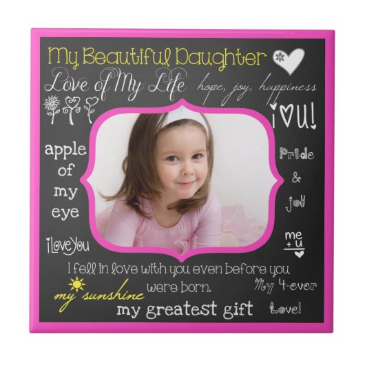 Mijn mooie dochter keramische foto Tegel Tegeltje (Voorkant)