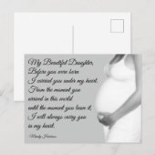 Mijn mooie dochter van mam Motherhood Quote Briefkaart (Voorkant / Achterkant)